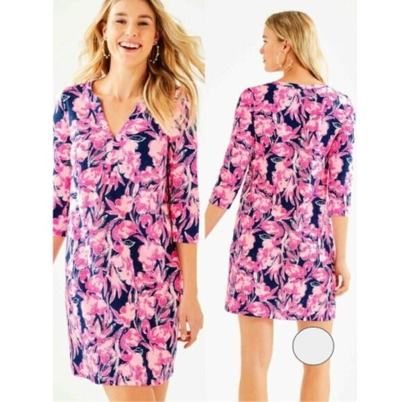 Lilly Pulitzer Pink Daphne Flamingo Dress Size XXS NWT - Picture 2 of 12